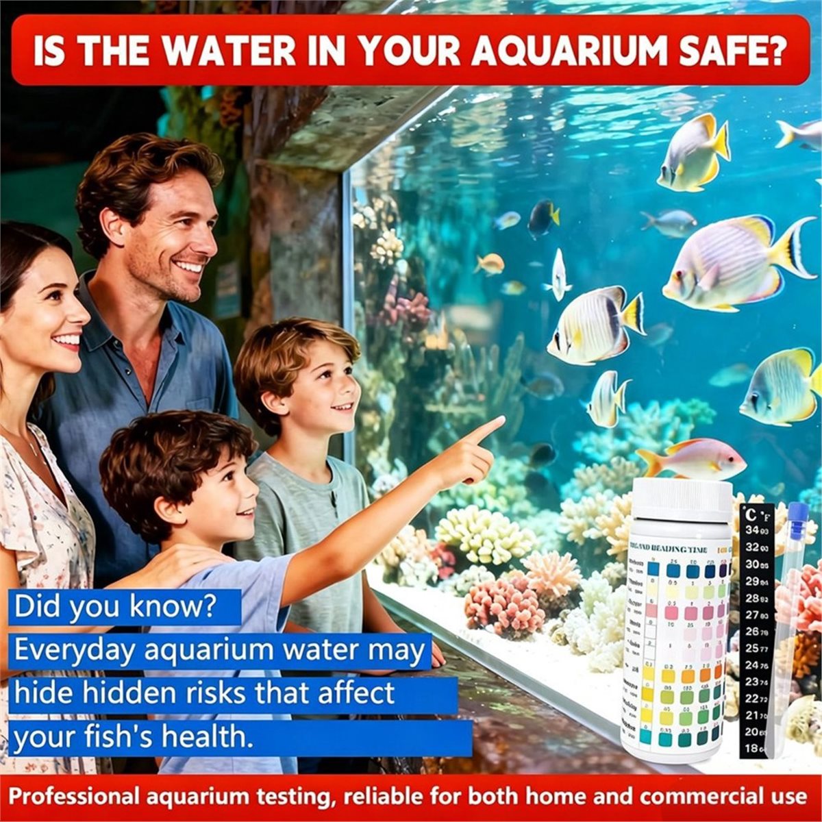 Aquarium Test Kit - HGHO 9 in 1 Aquarium Test