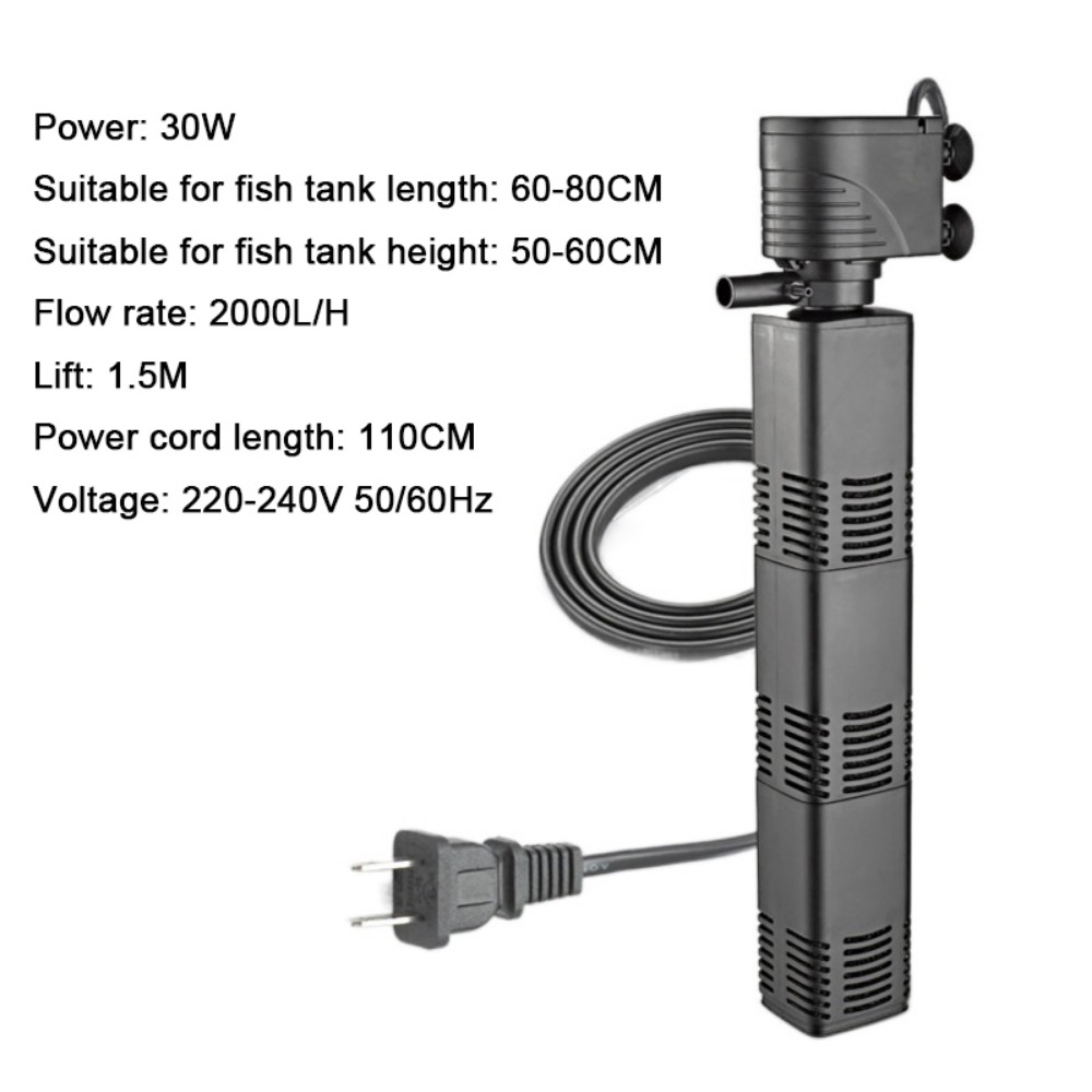 Fish Tank Filter Aquarium - Plastic 3 in 1 Fish Tank